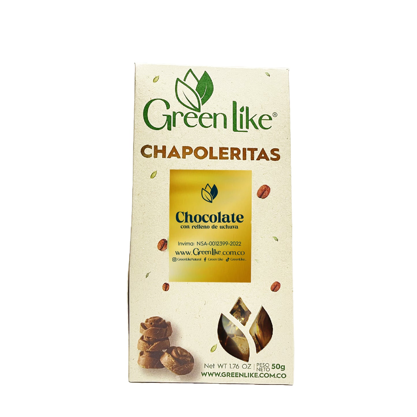 CHAPOLERITAS DE CHOCOLATE CON DIFERENTES RELLENOS x 50 G