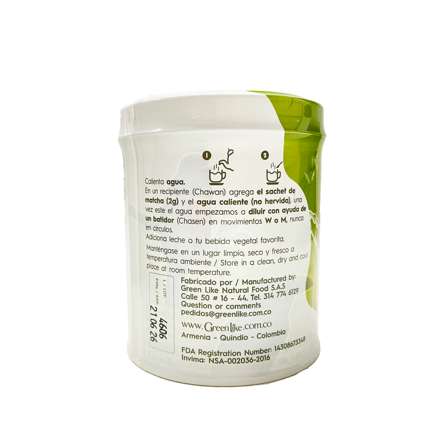 TÉ MATCHA 100% PURO LATA x 30 (sachets)
