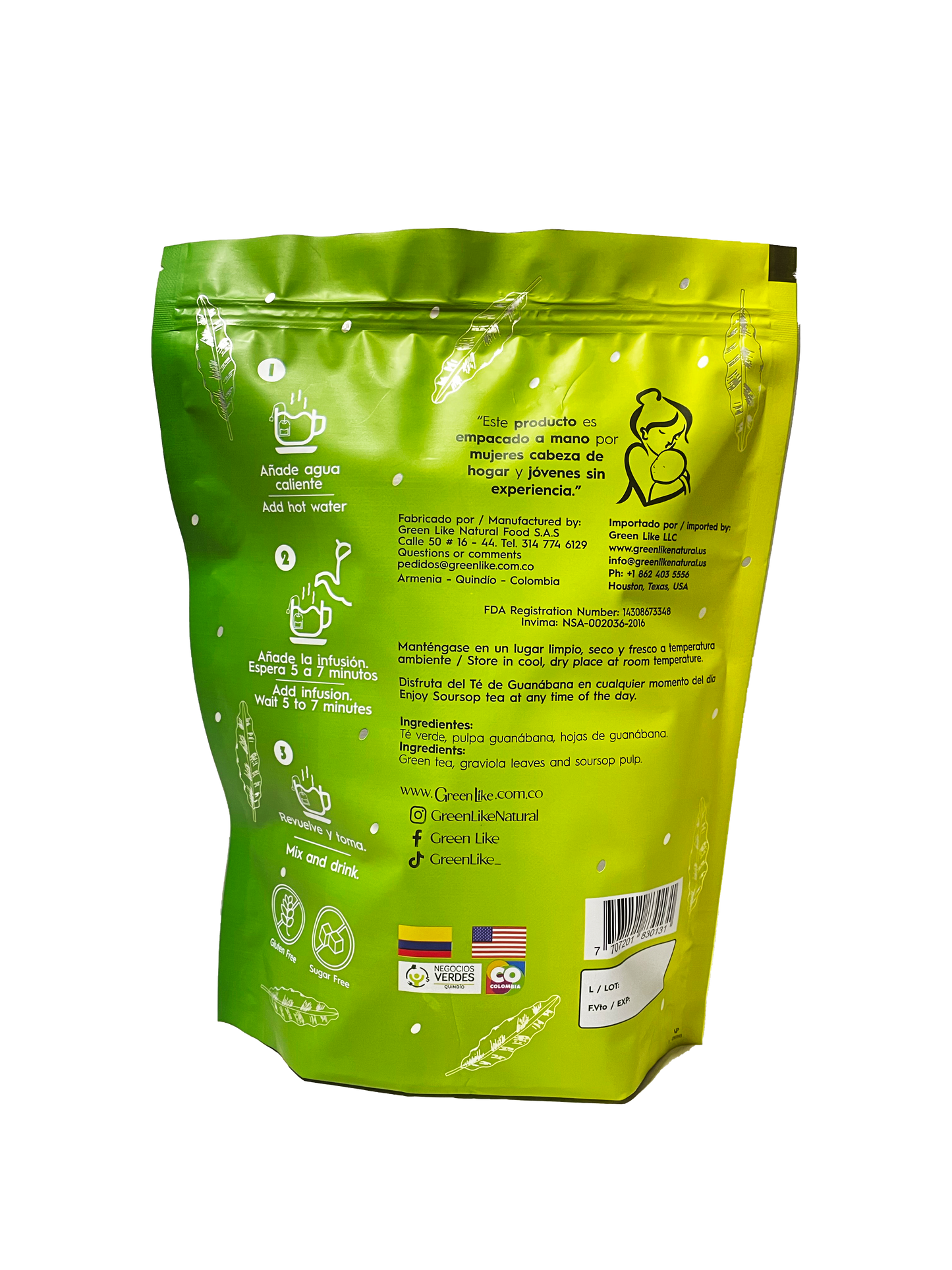 TÉ DE GUANABÁNA x 60 (INFUSIONES)+TERMO BLANCO | Salud y bienestar