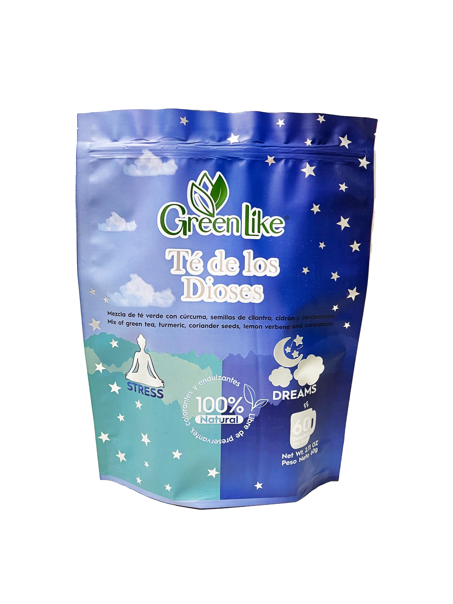 🍵 TÉ DE LOS DIOSES x 60 (INFUSIONES)+TERMO BLANCO| TRANQUILIDAD EN CADA SORBO 🌙