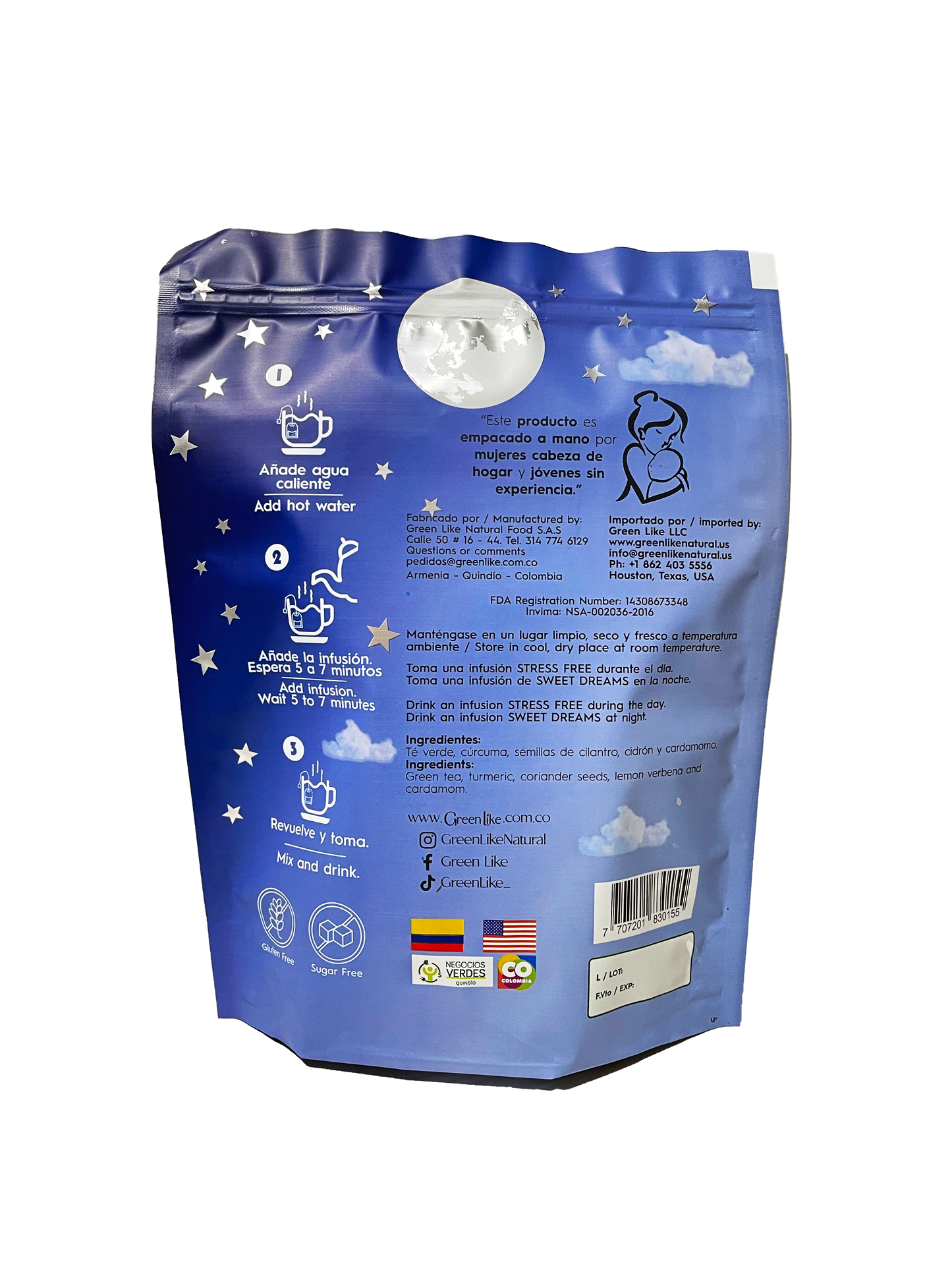 🍵 TÉ DE LOS DIOSES x 60 (INFUSIONES)+TERMO BLANCO| TRANQUILIDAD EN CADA SORBO 🌙